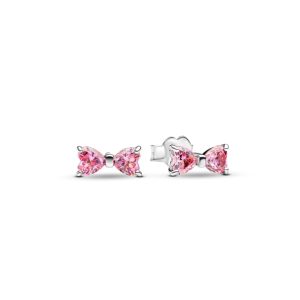 Сережки Pandora Рожевий блискучий бант 293505C01