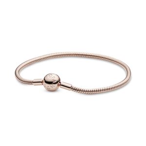 Браслет ланцюжковий Pandora з покриттям рожевим золотом 580728