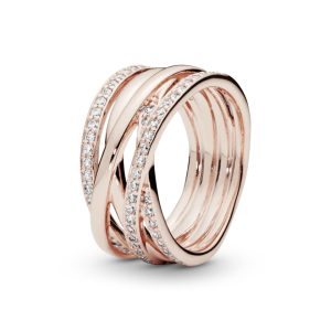 Каблучка Pandora Сяючі лінії 180919CZ