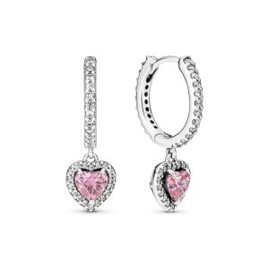 Сережки Pandora Серце з блискучим ореолом 291445C01