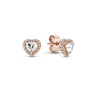 Сережки Pandora Блискуче рельєфне серце 288427C01