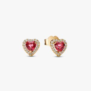 Сережки Pandora "Червоне серце" 268427C02